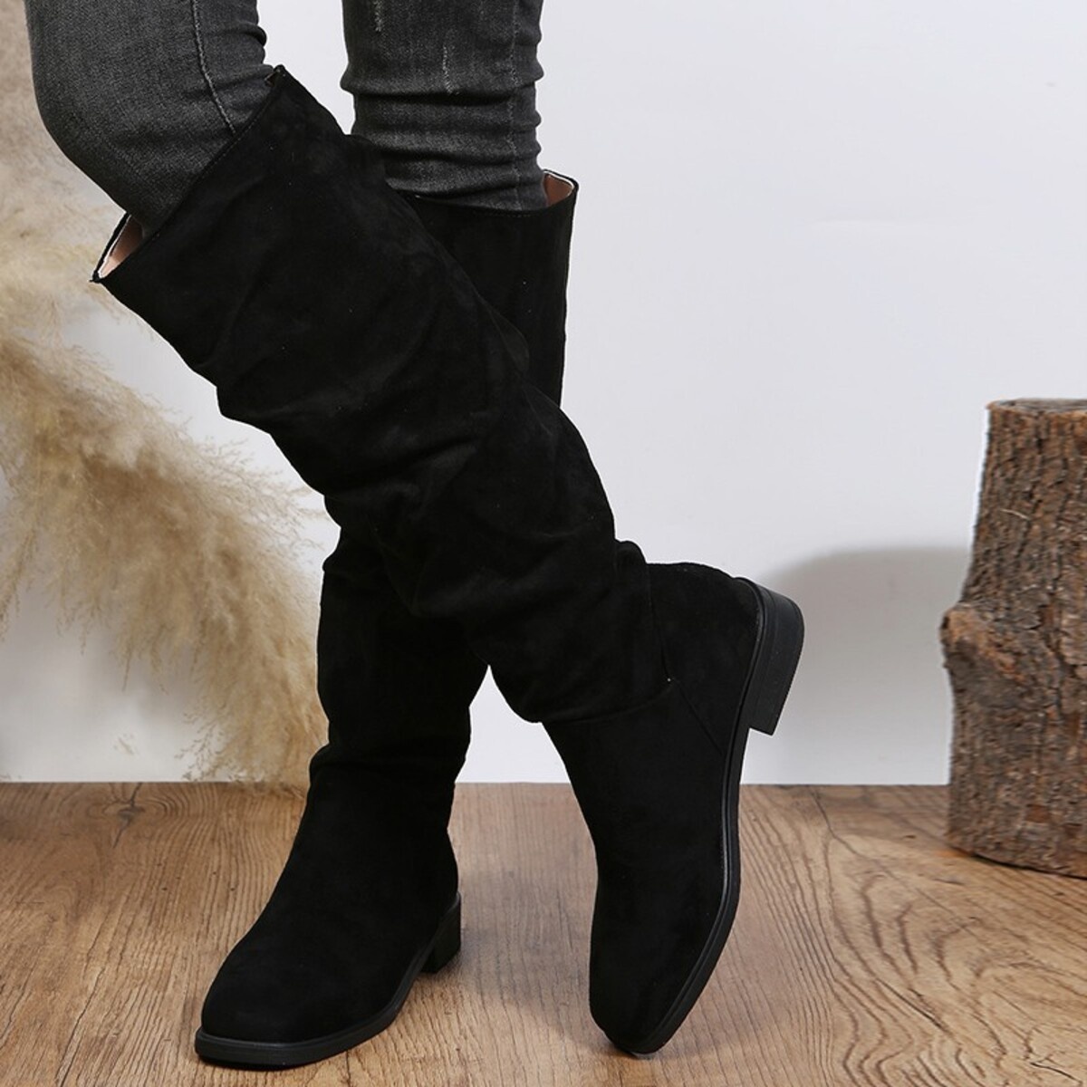 Slouchy Knee High Boots