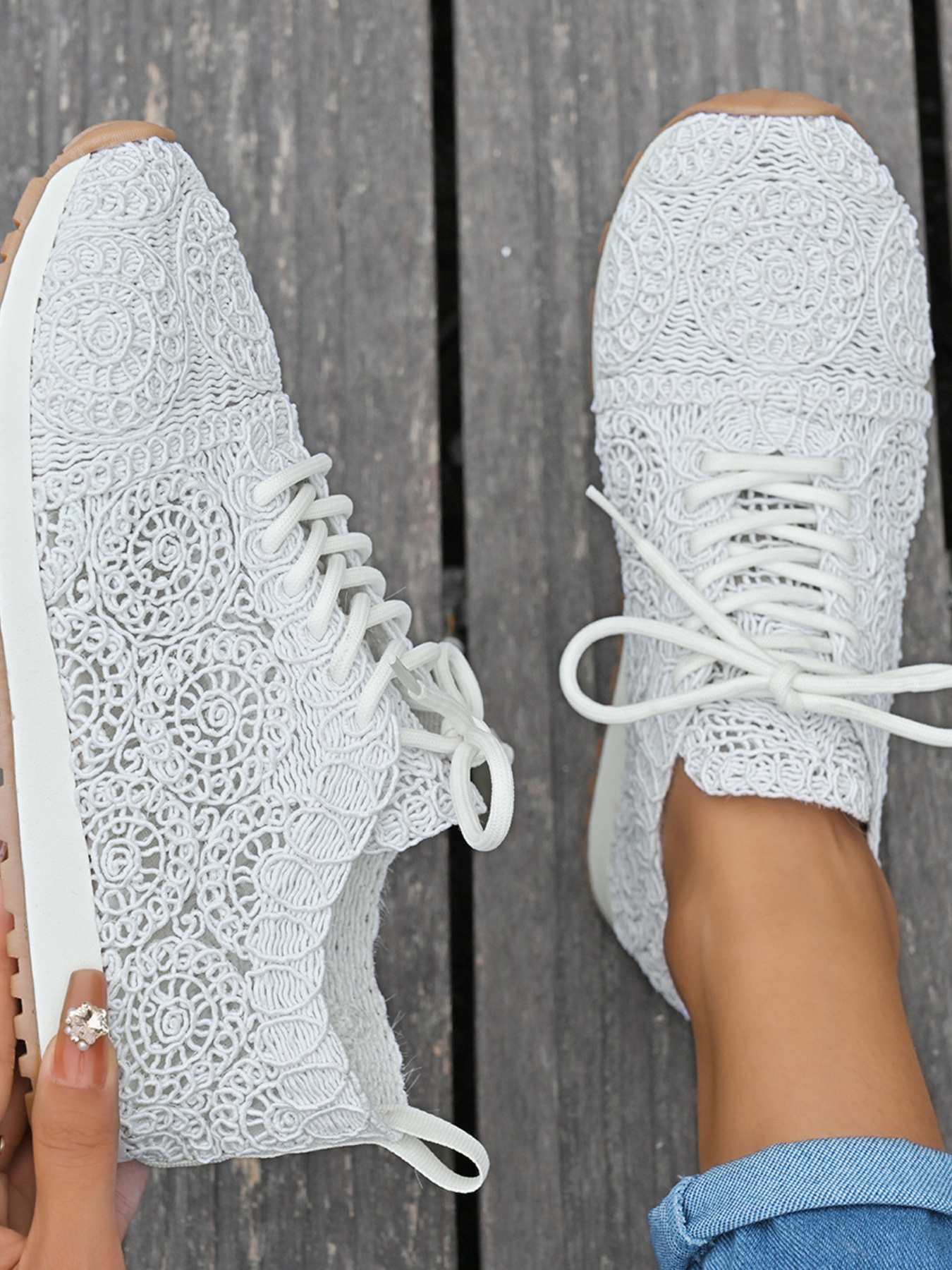 Mesh Lace Up Sneakers