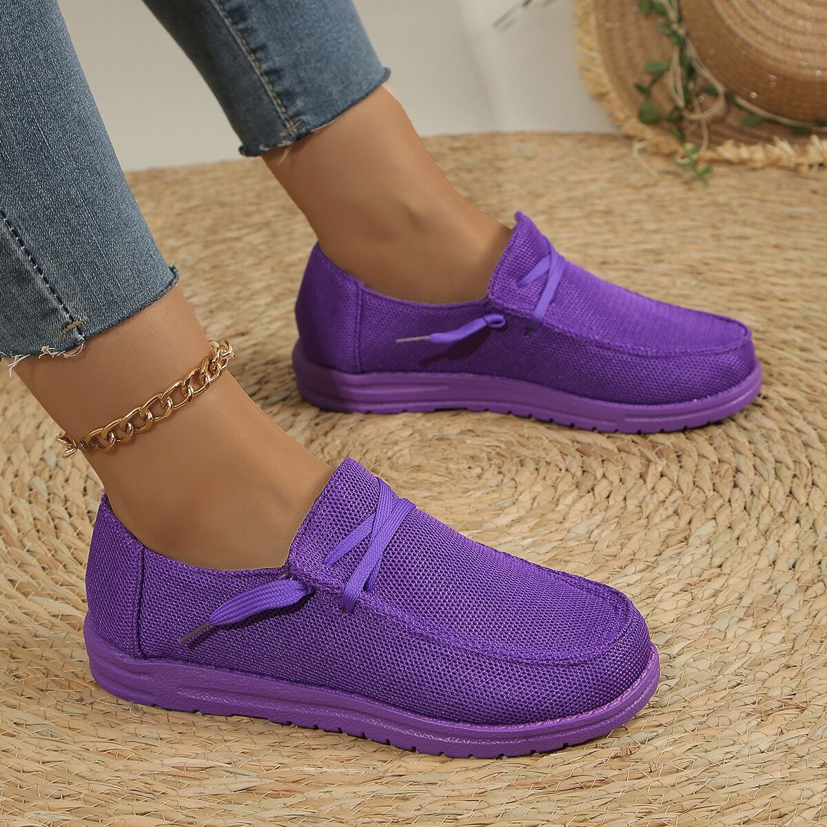 Round Toe Slip-Ons