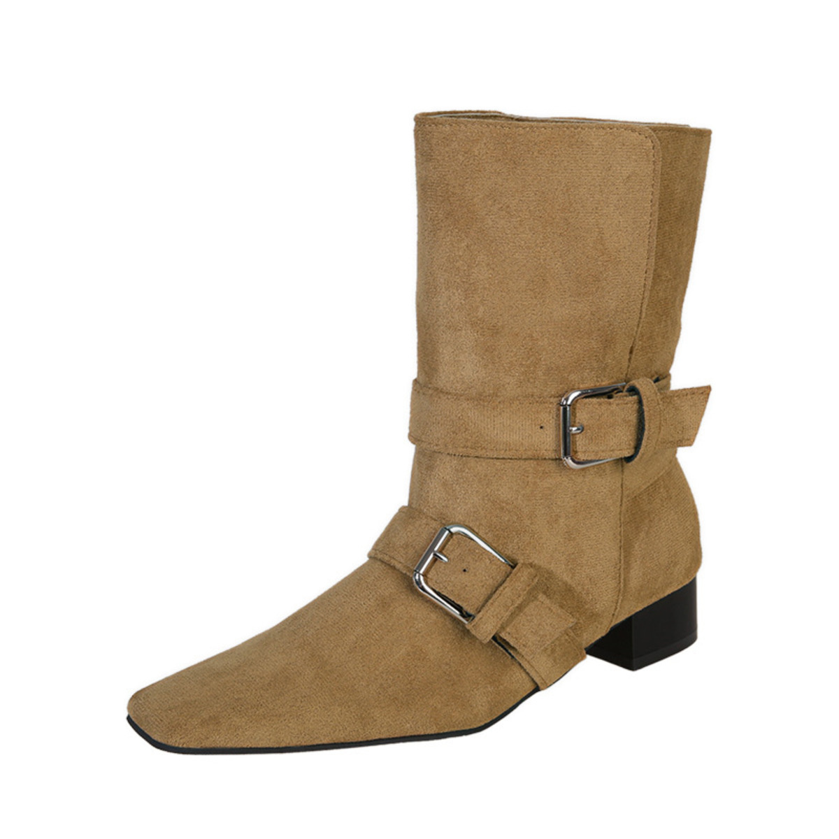 Square Toe Block Heels Boots