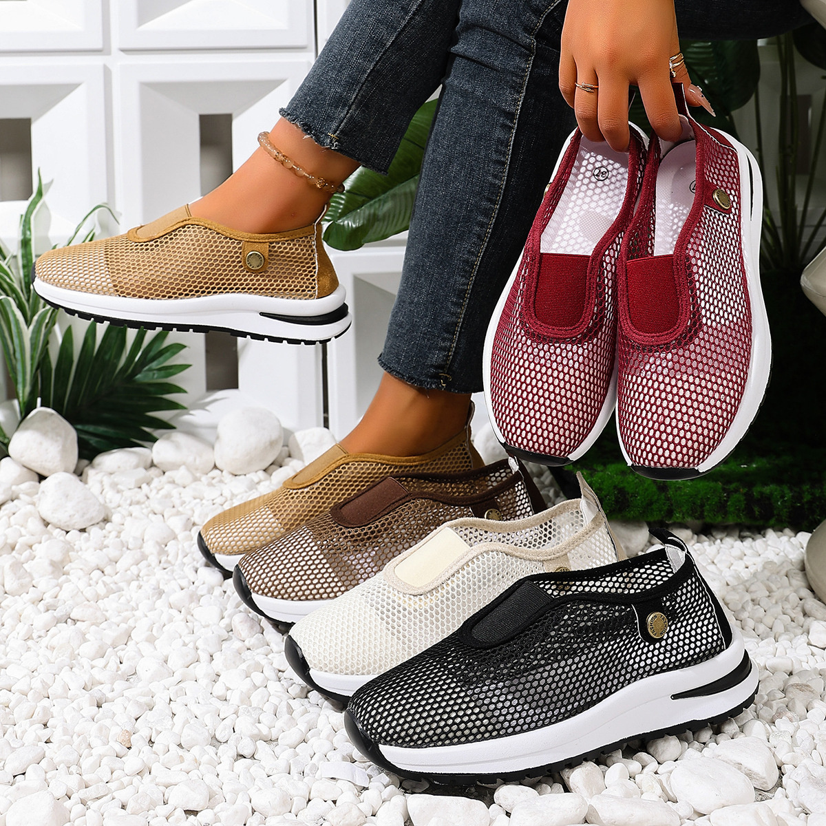 Breathable Mesh Slip-Ons