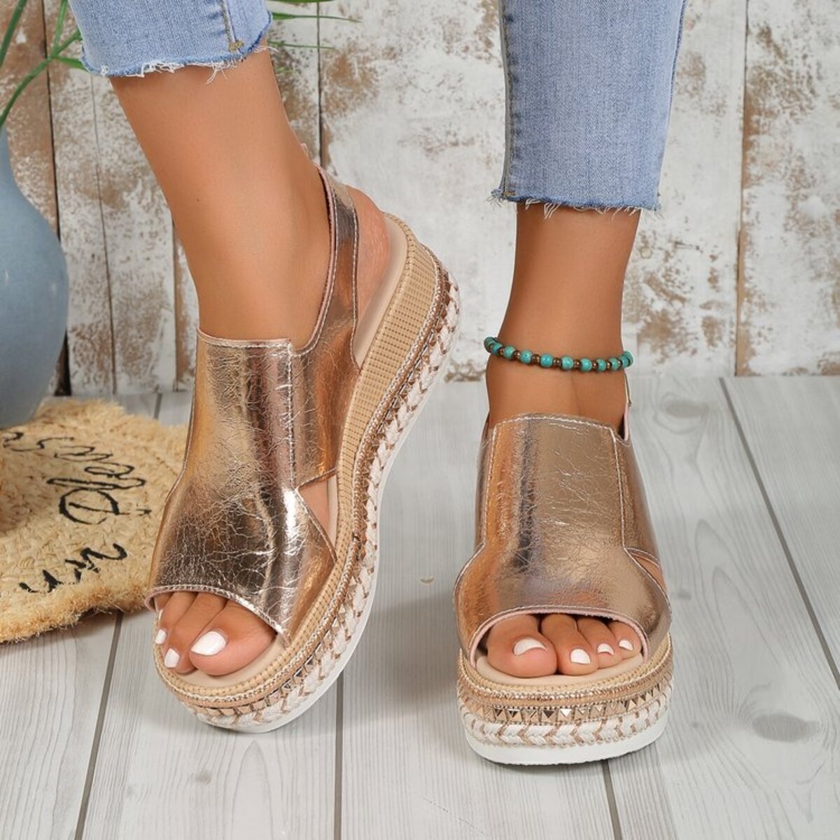 Open Toe Wedge Sandals