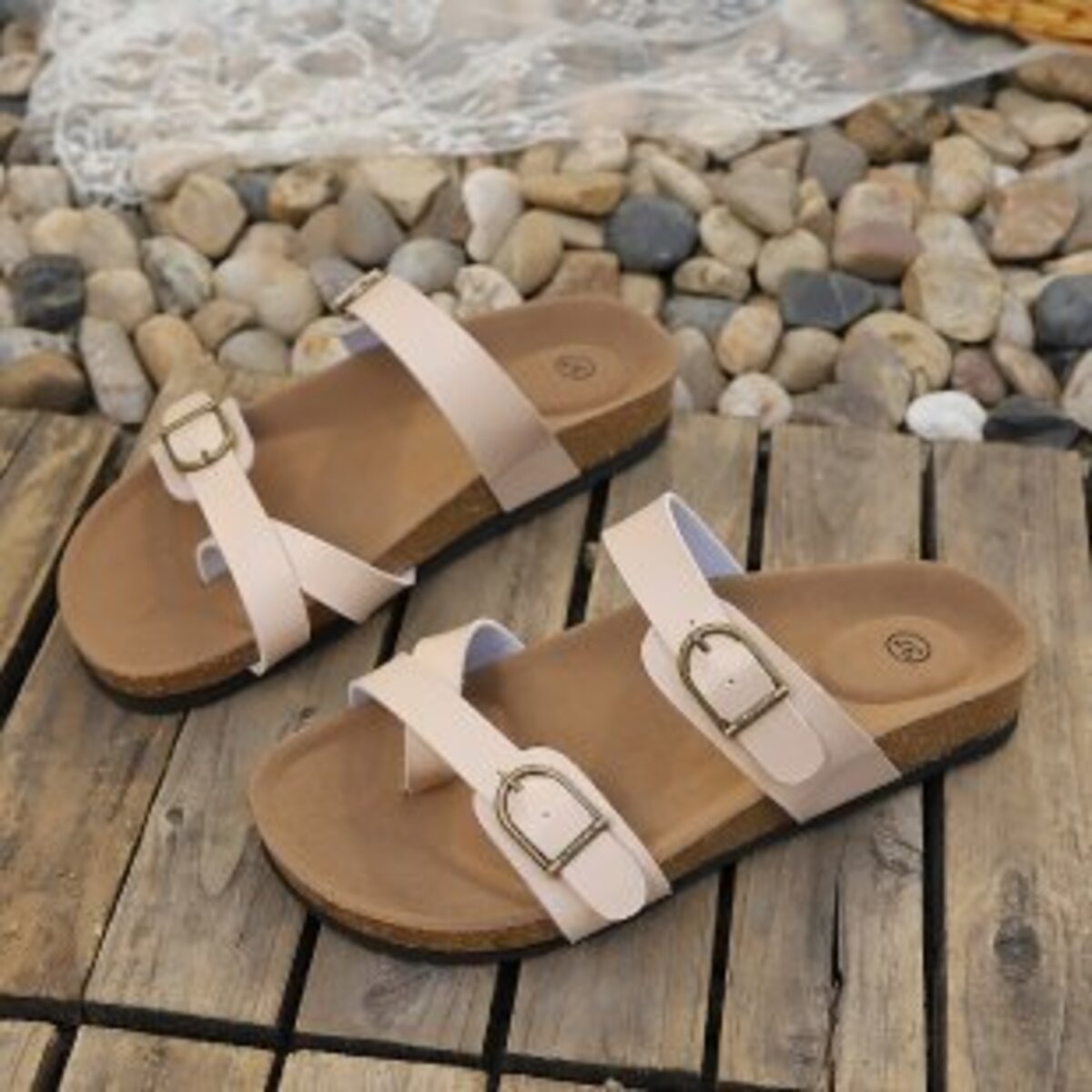 Double-Buckle Sandals