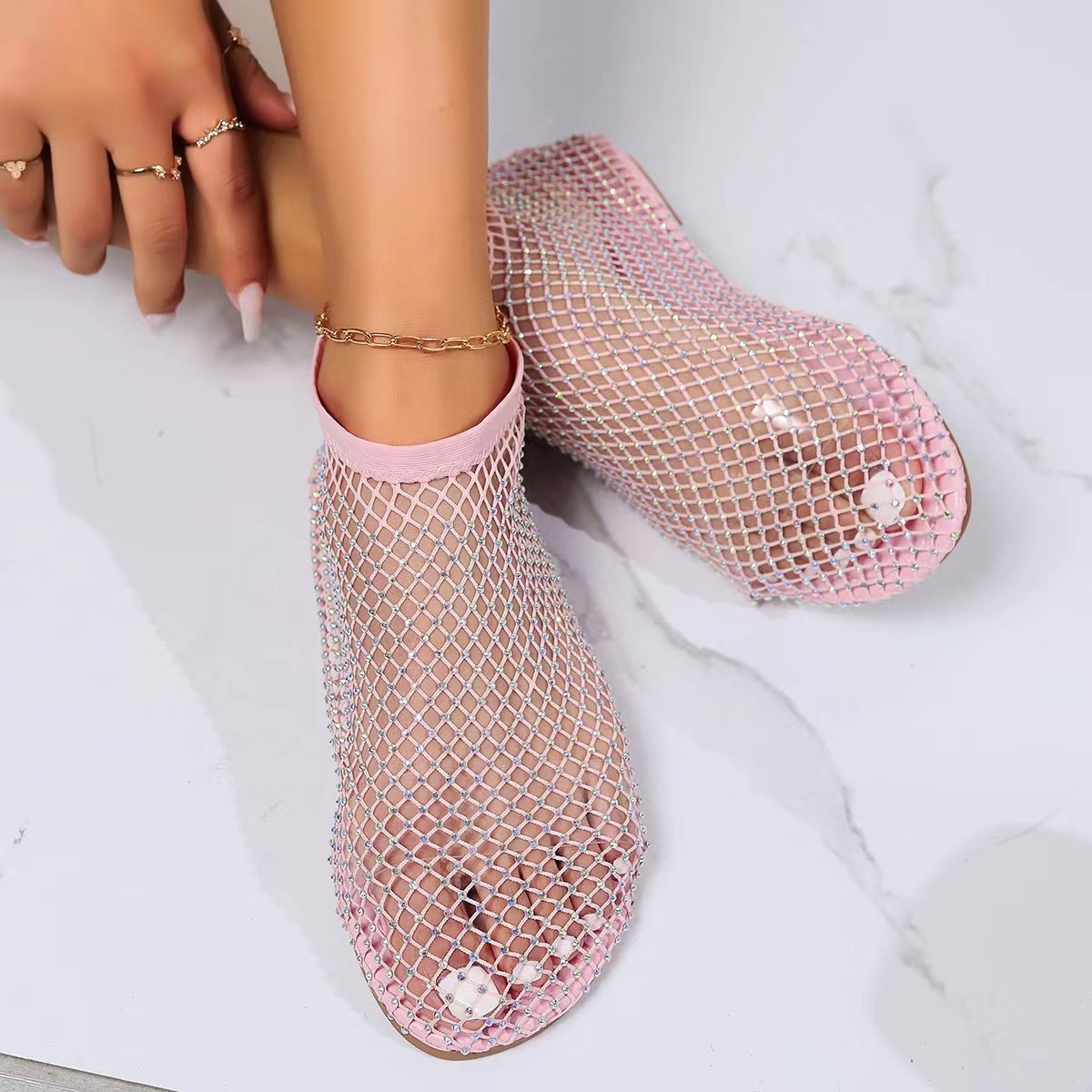 Round Toe Hollow Out Slip-Ons