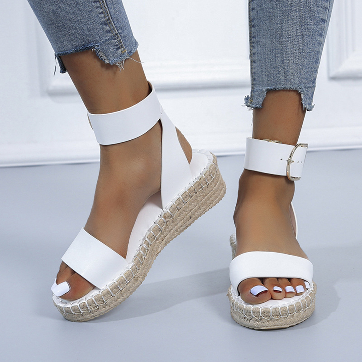 Open Toe Openwork Sandals