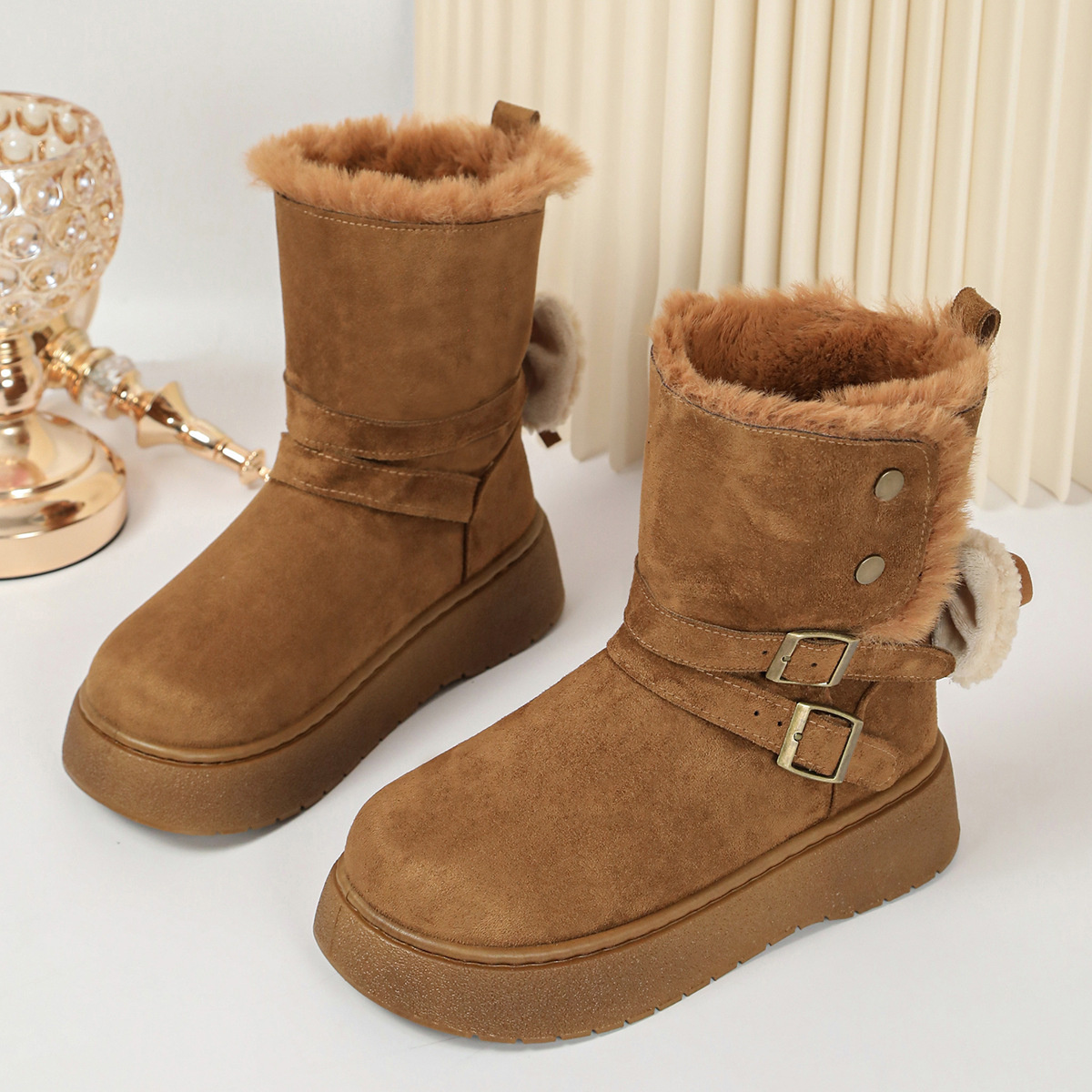 Round Toe Platform Boots