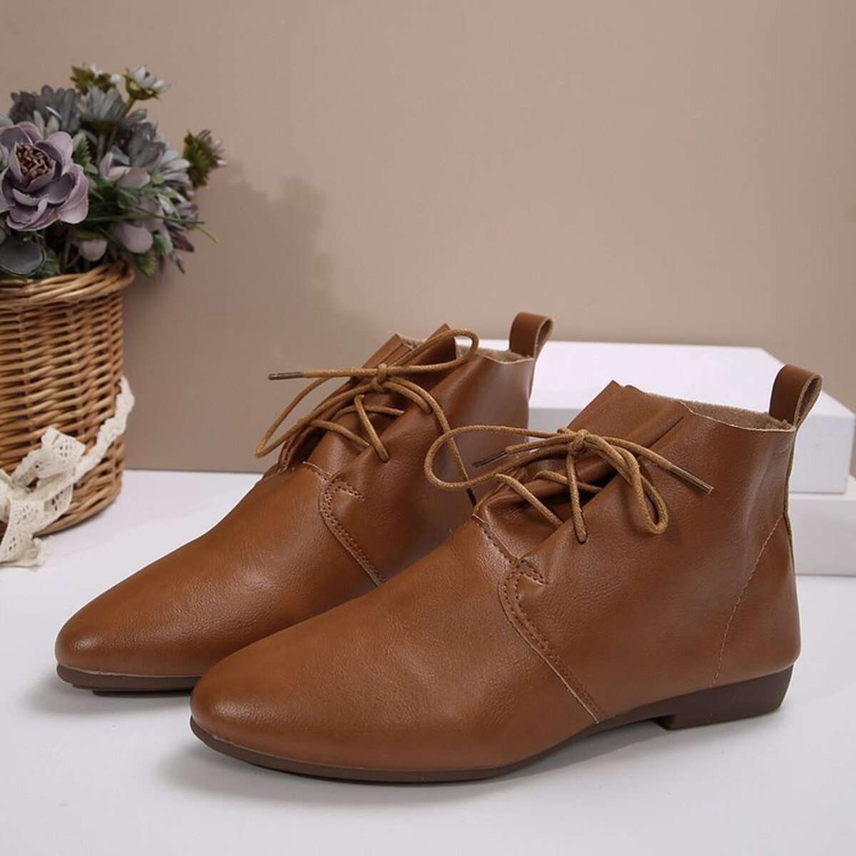 Point Toe Lace Up Boots