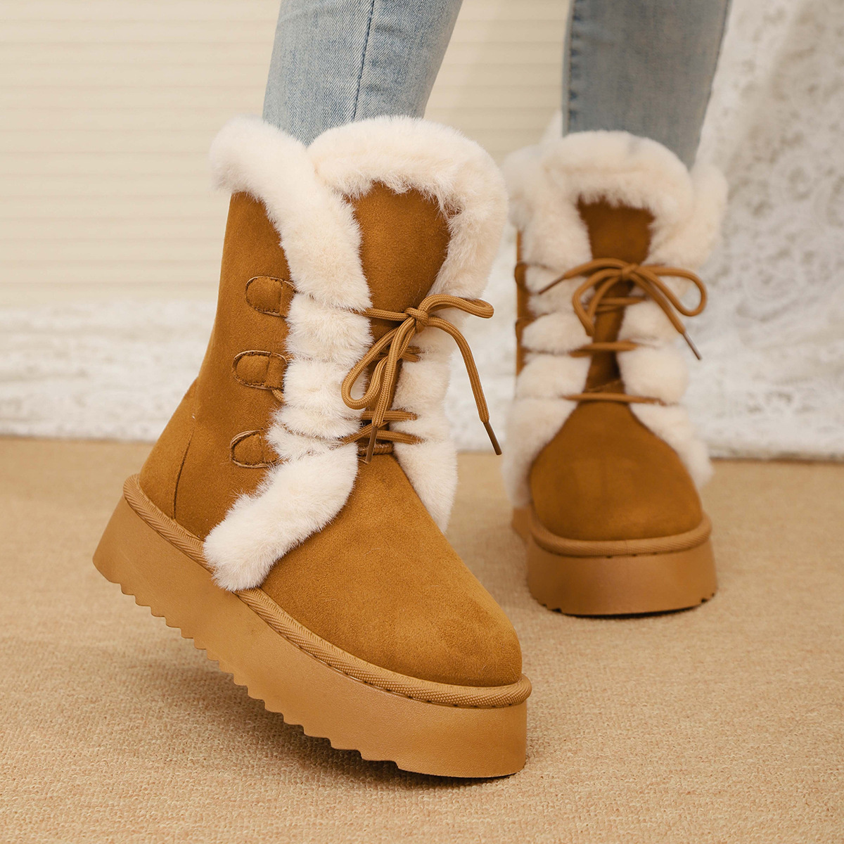 Lace-Up Winter Boots