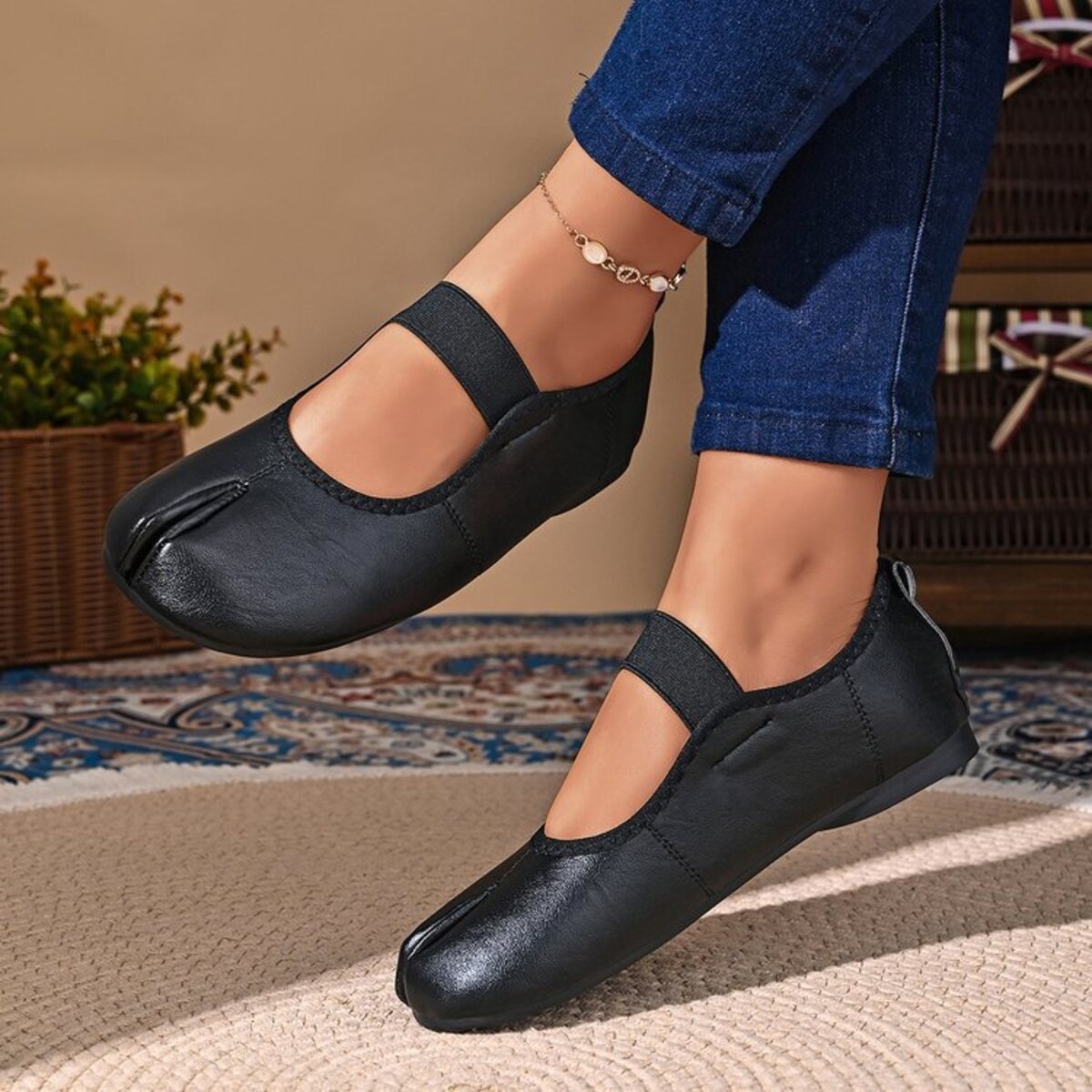 Split-Toe Slip-Ons