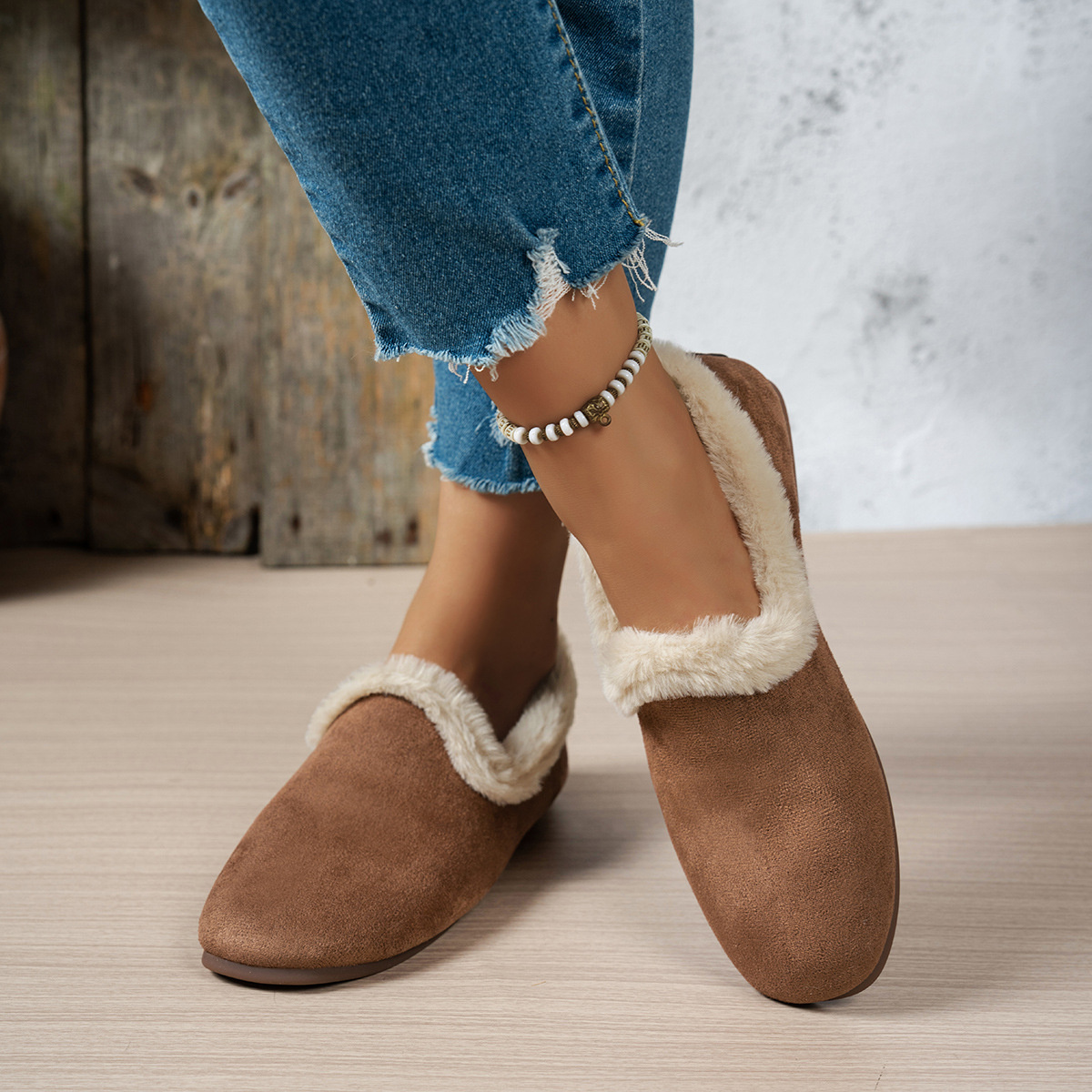 Round Toe Flats Slip-Ons