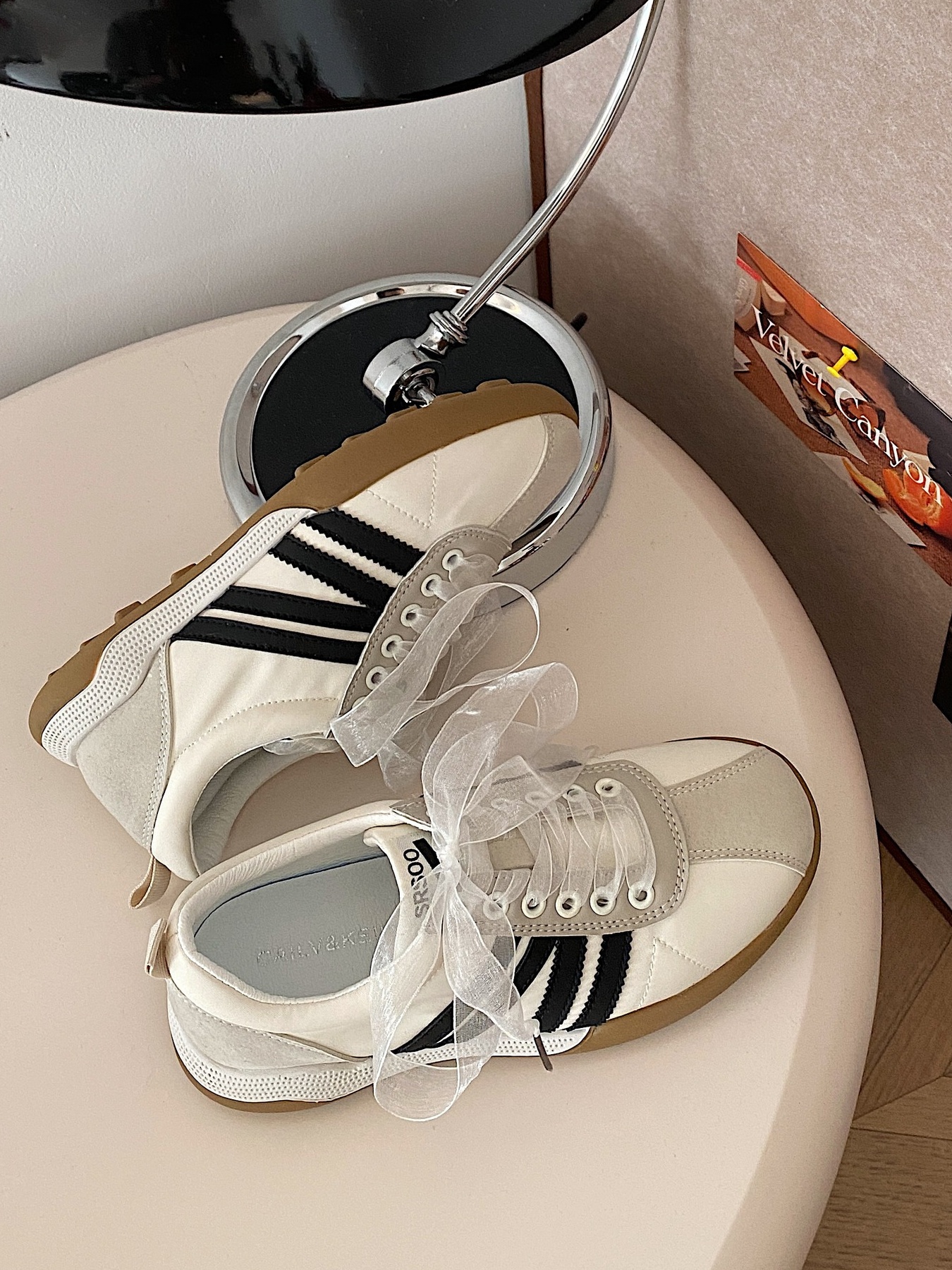 Striped Lace Up Sneakers