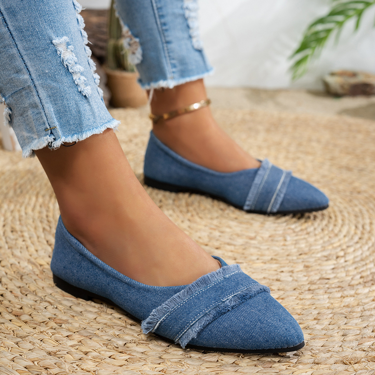 Point Toe Flats Slip-Ons