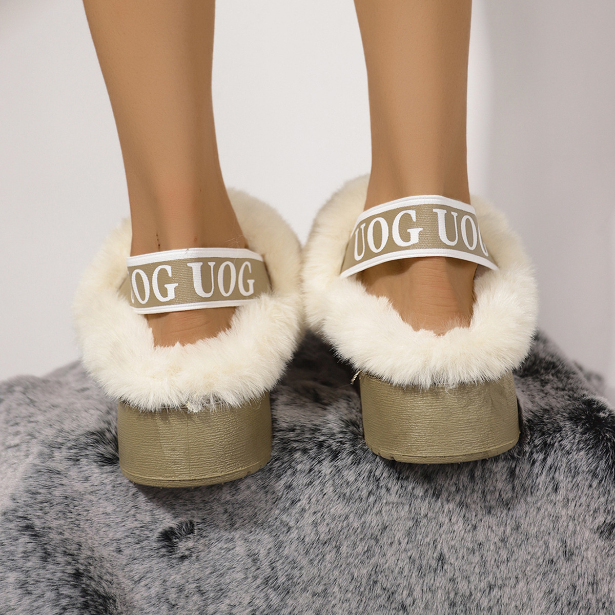 Round Toe Platform Ankle Boots