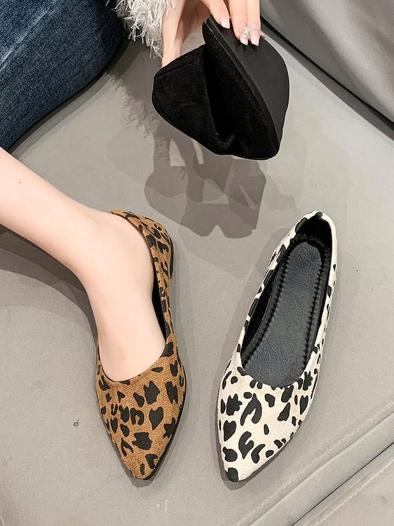 Point Toe Flat Slip-Ons