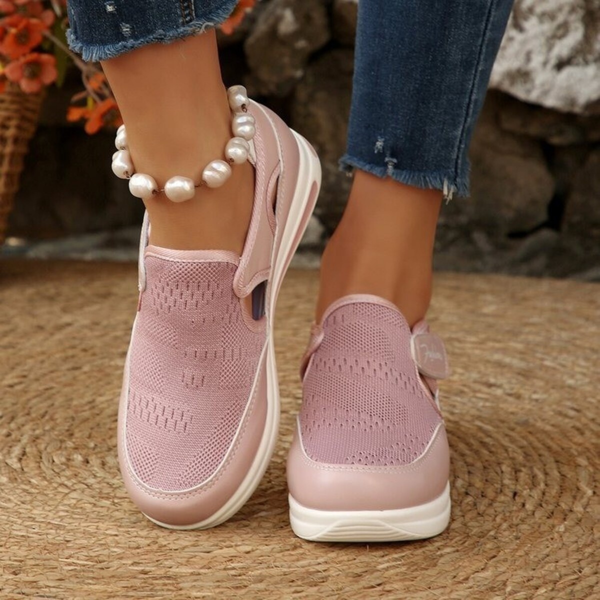 Breathable Mesh Wedge Sneakers