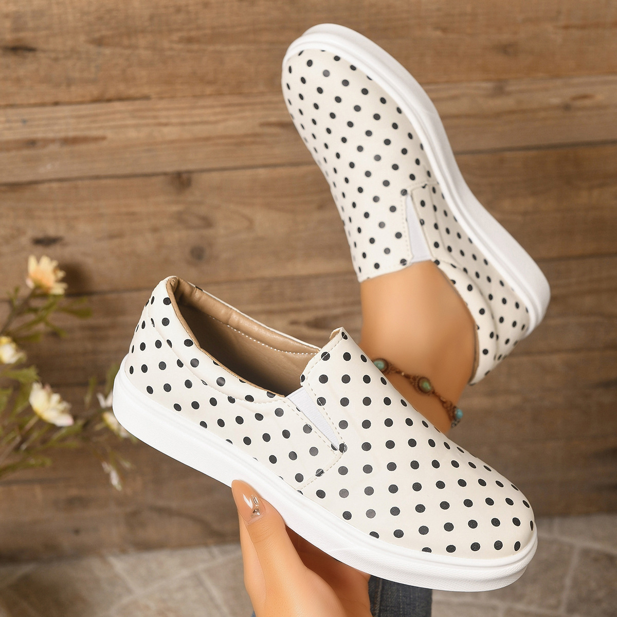 Polka Dot Slip-Ons