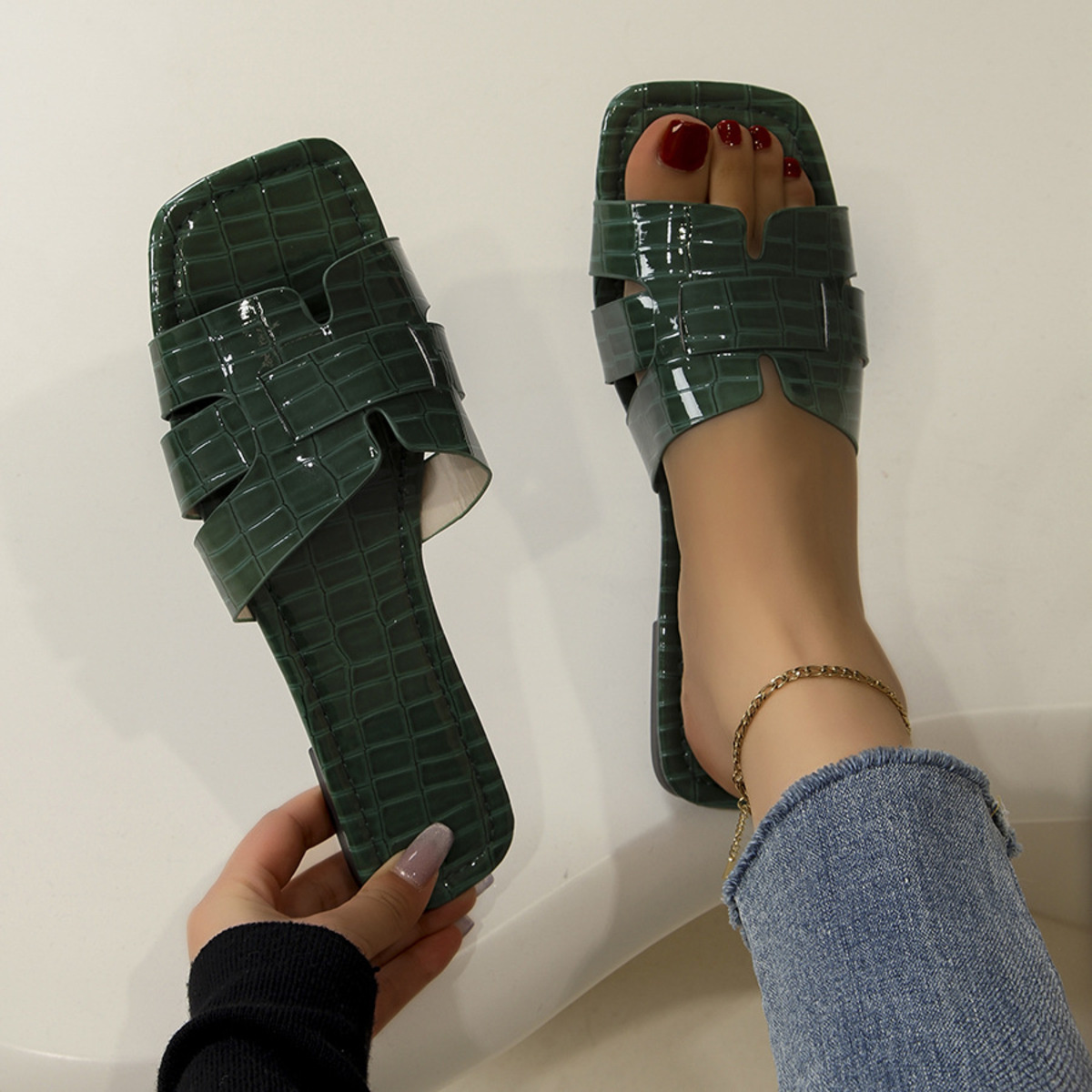 Woven Open Toe Sandals