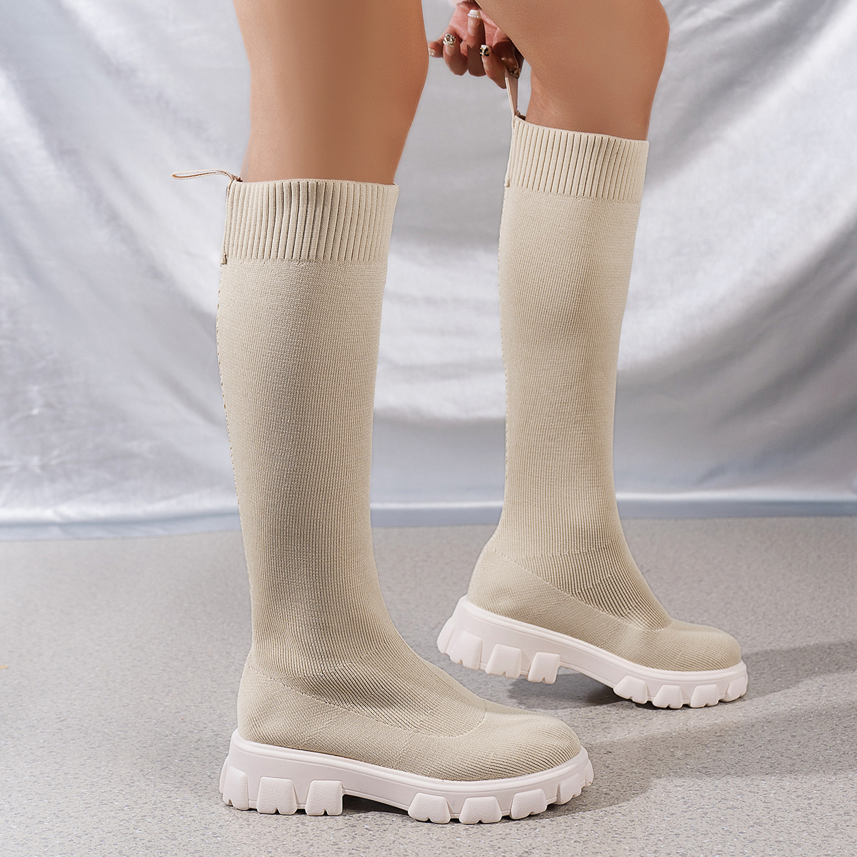 Round Toe Platform Boots