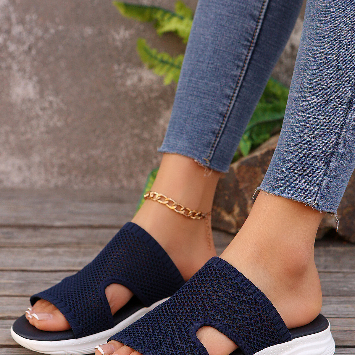 Breathable Mesh Open Toe Sandals