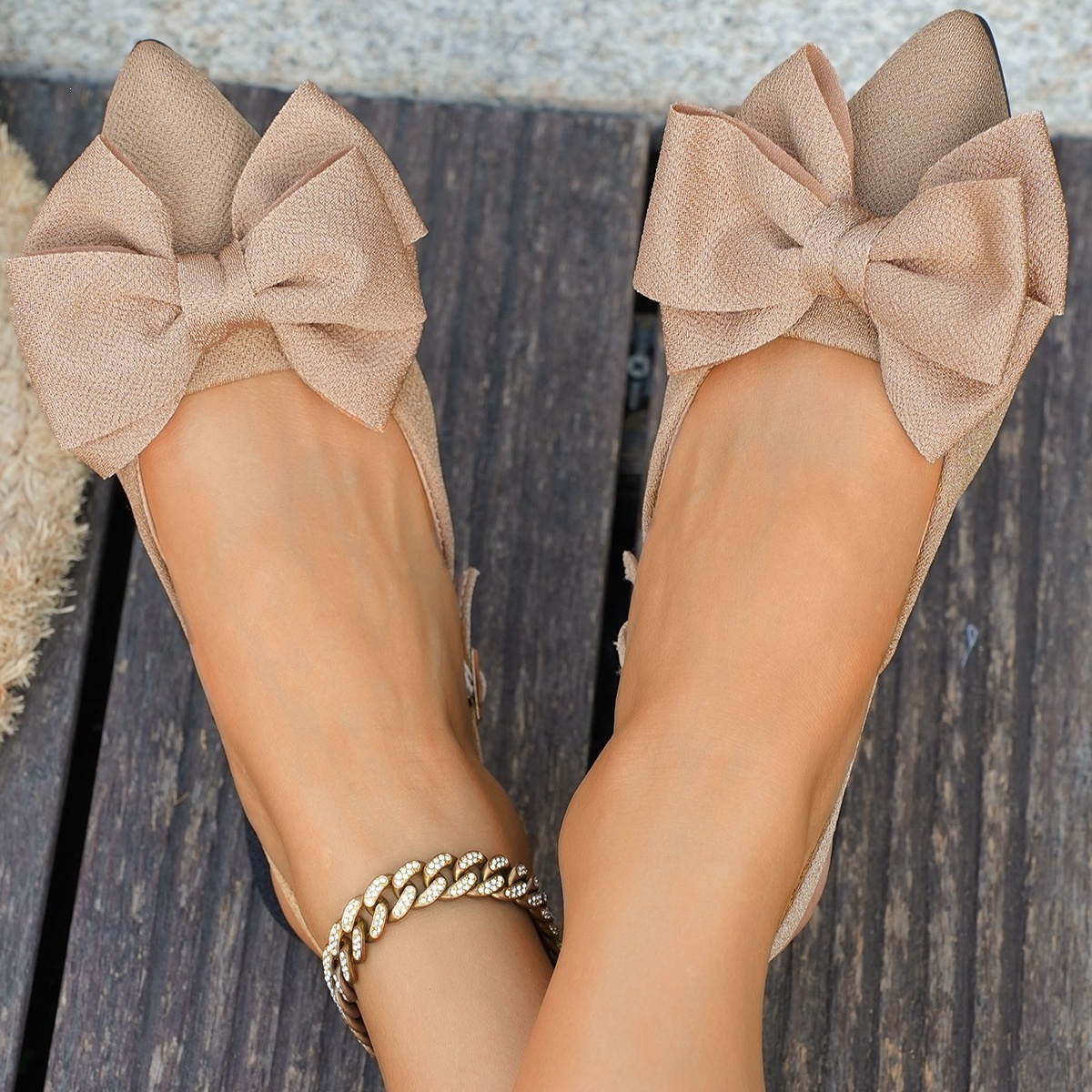 Bow Point Toe Sandals