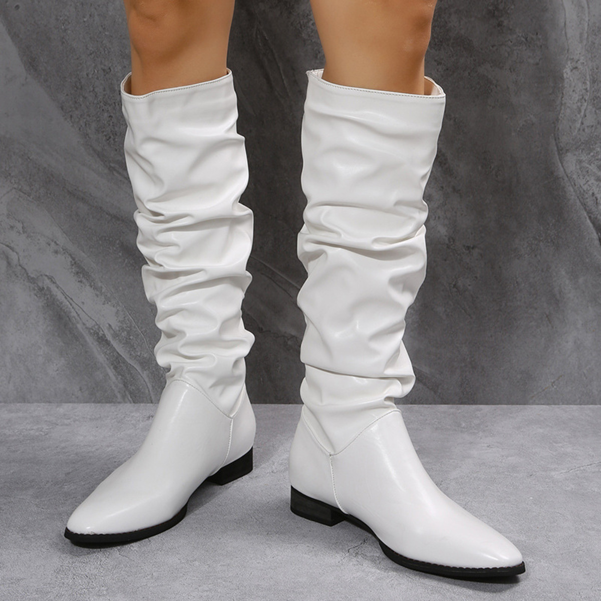 Slouchy Block Heel Boots