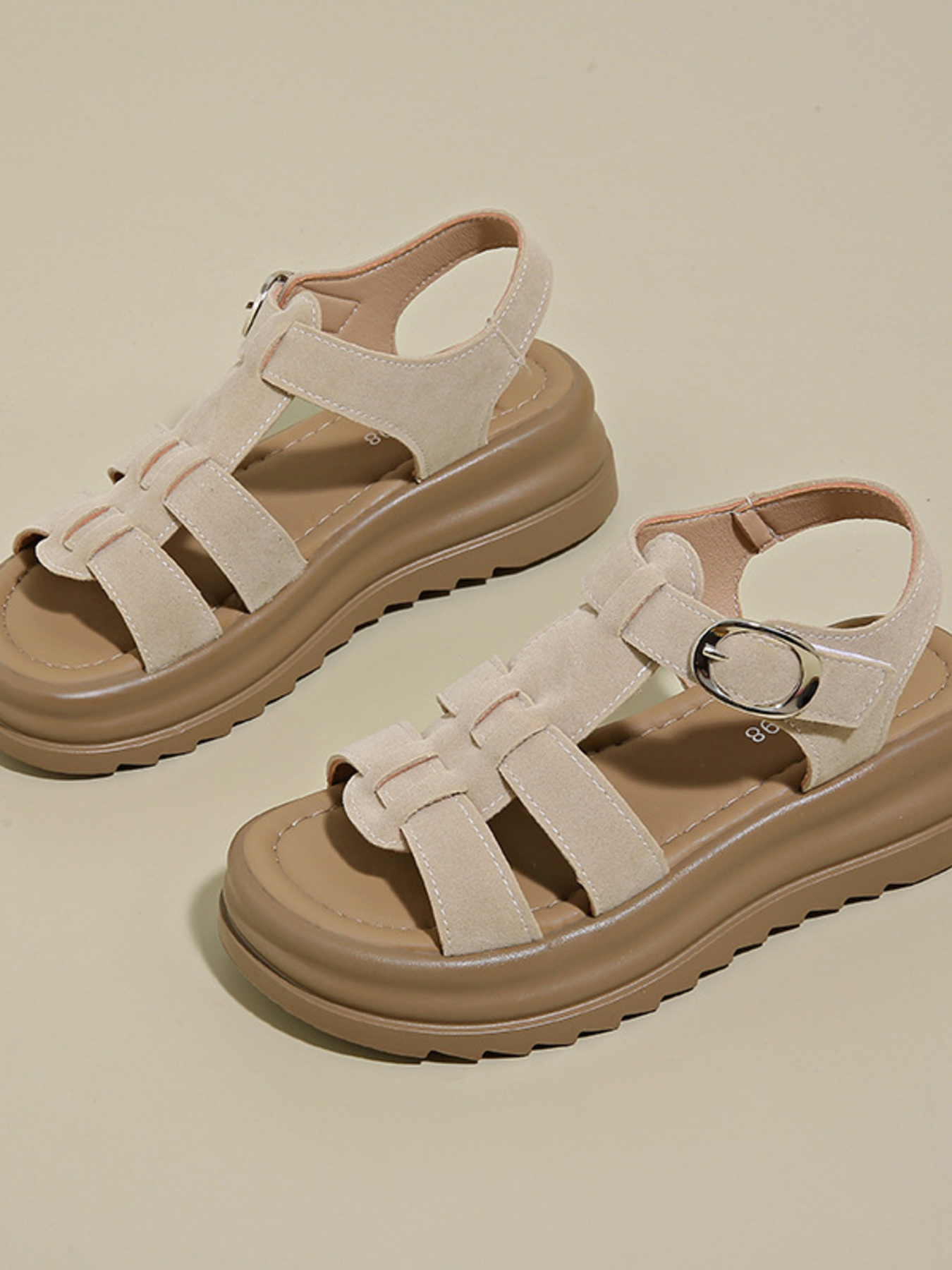 Platform Sandals with Ankle Strap