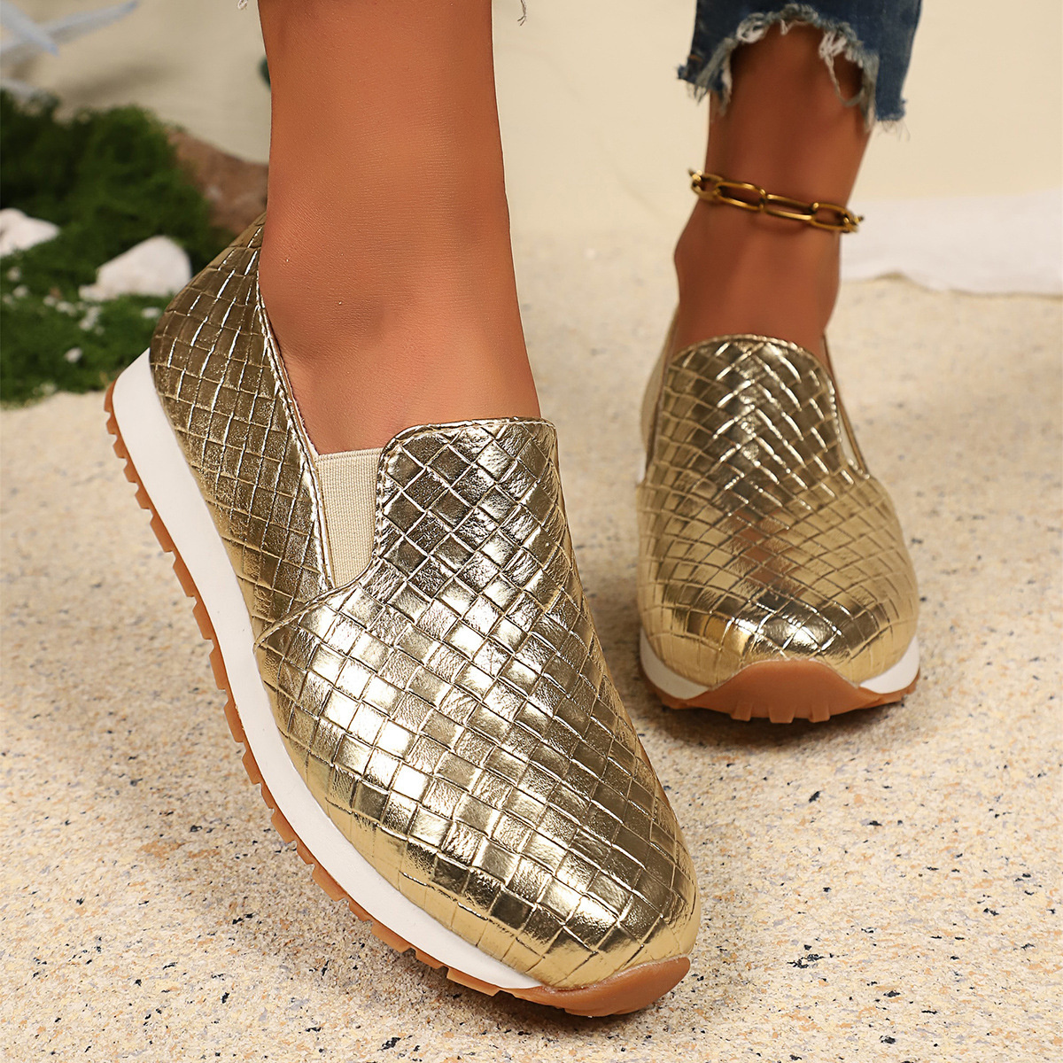 Round Toe Slip-Ons