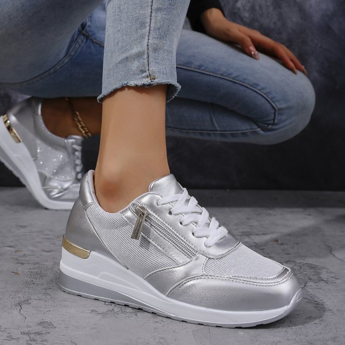 Lace Up Wedge Athletic