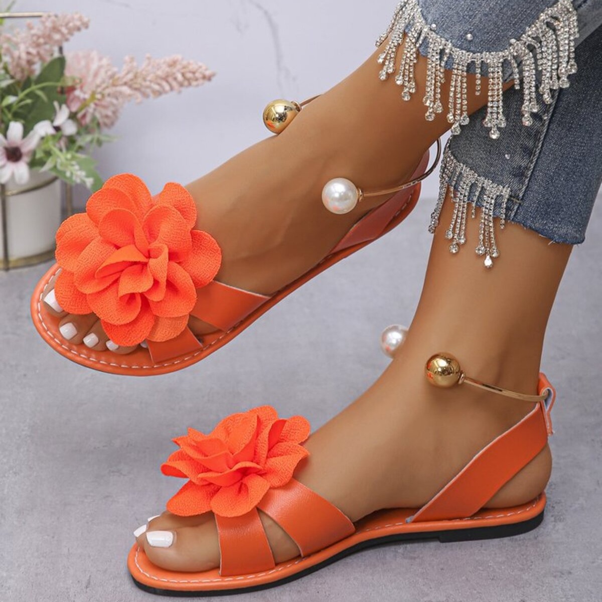 Flower Open Toe Sandals
