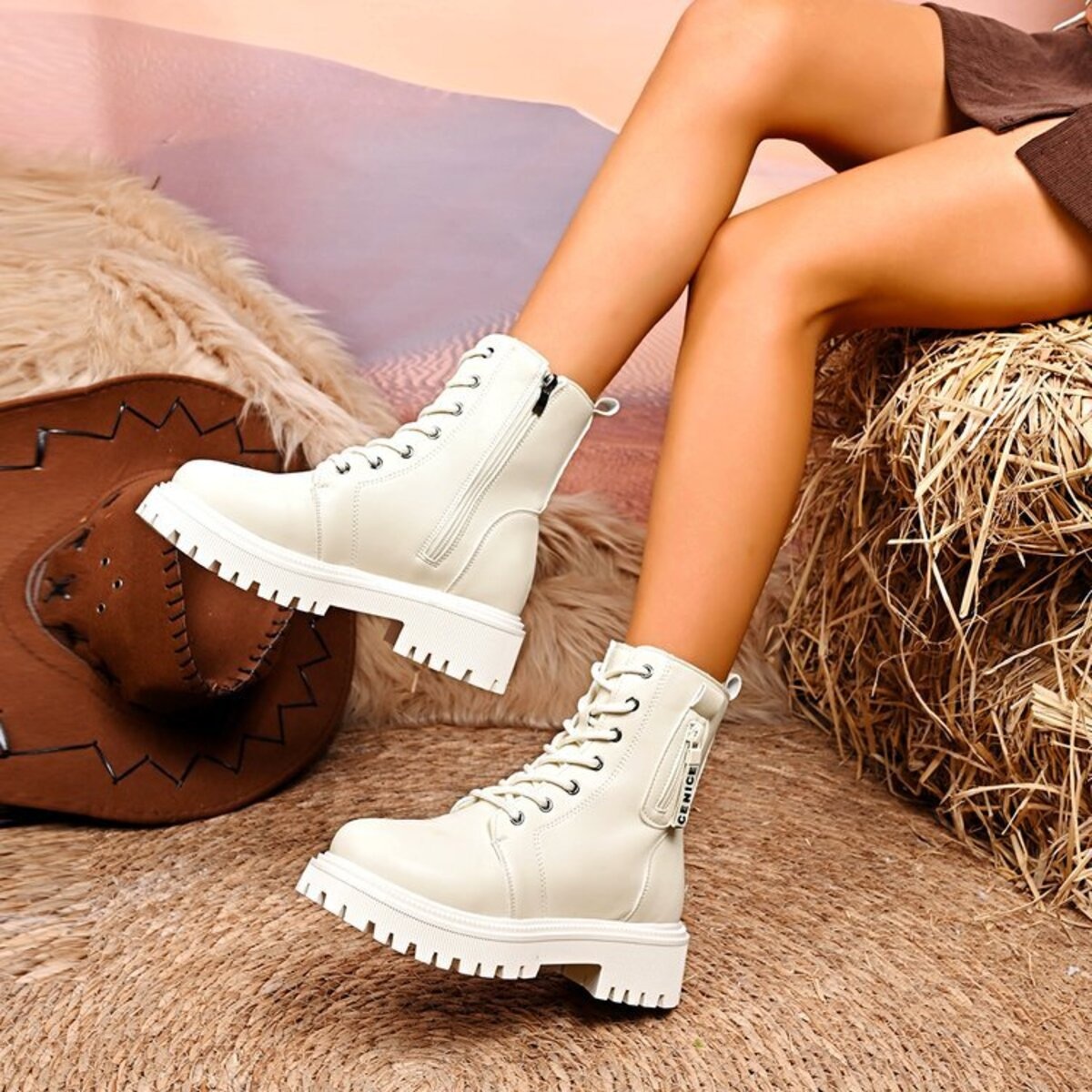 Lace-Up Platform Boots