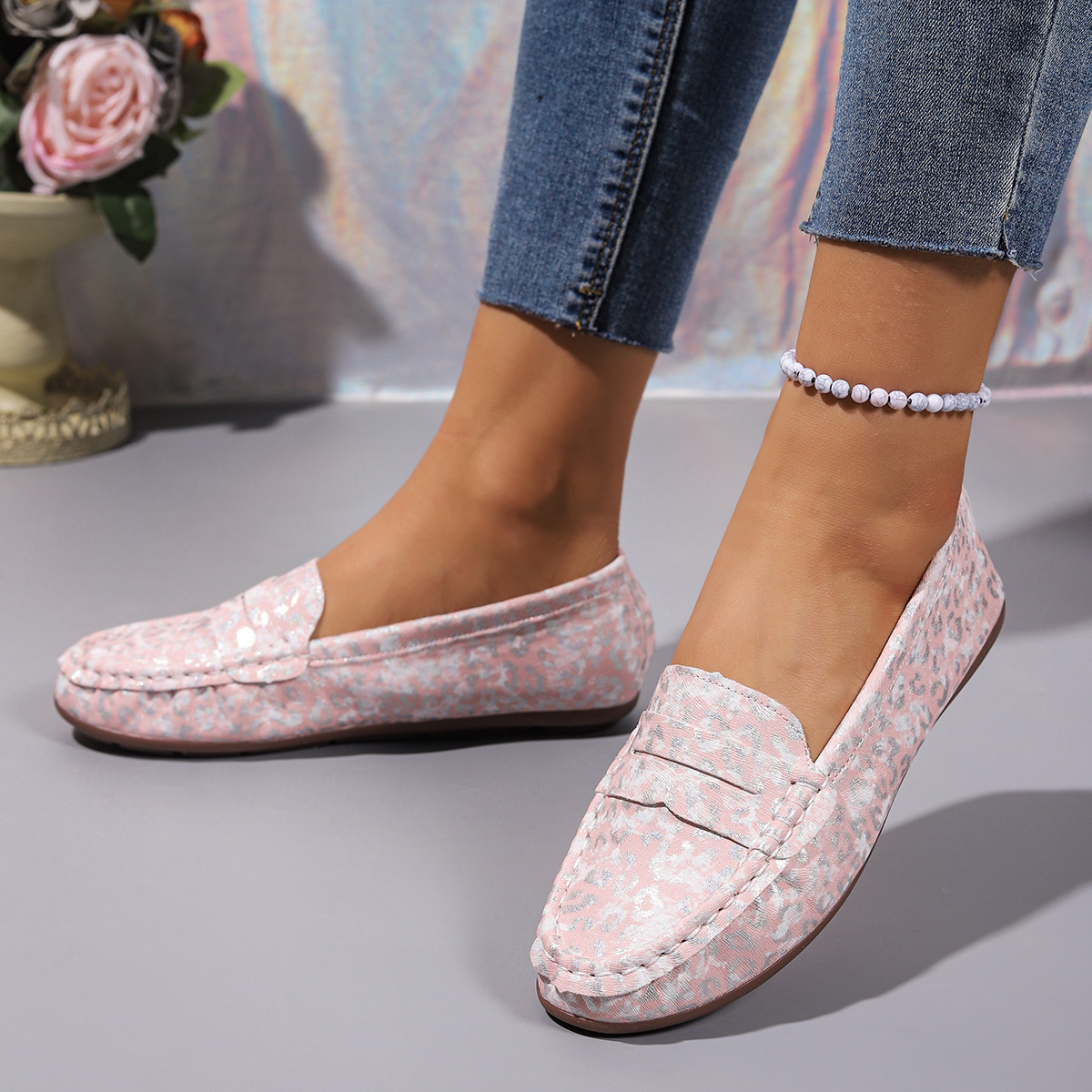 Floral Print Slip-Ons
