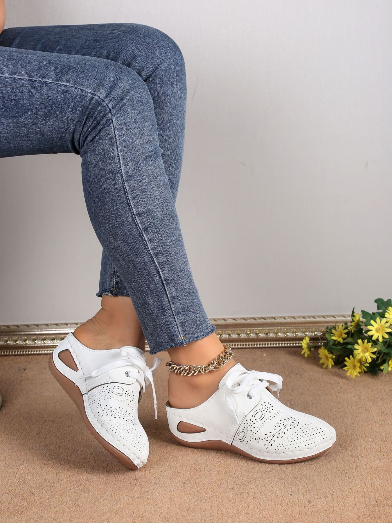 Breathable Lace-Up Slip-Ons