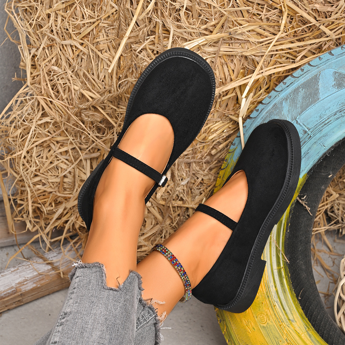 Round Toe Slip-Ons