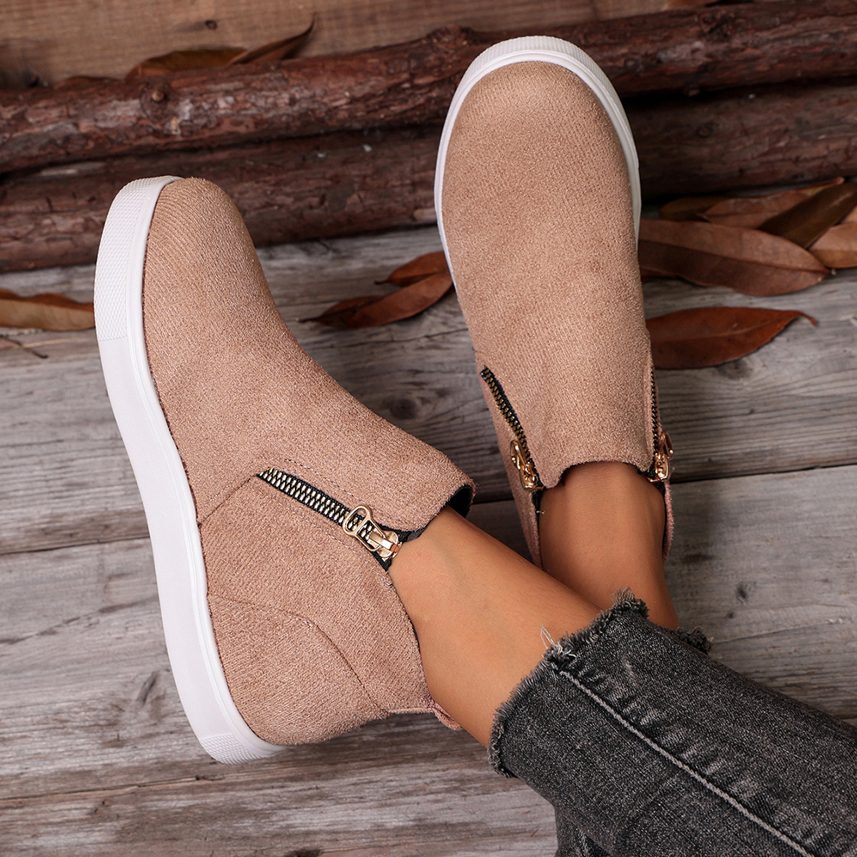 Round Toe Ankle Boots