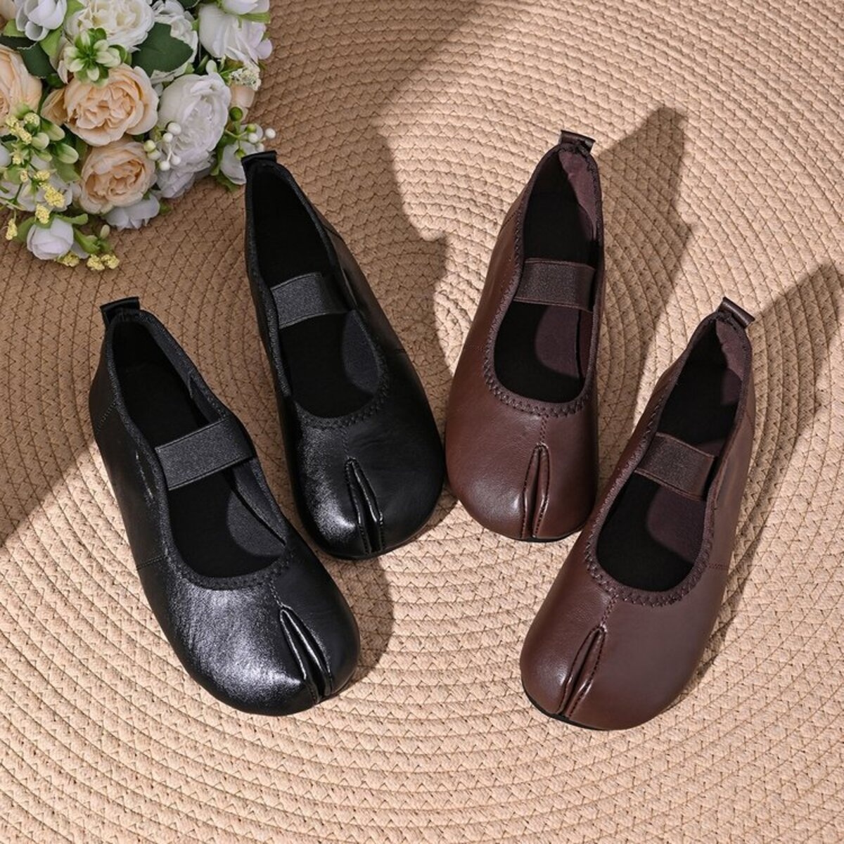 Split-Toe Slip-Ons