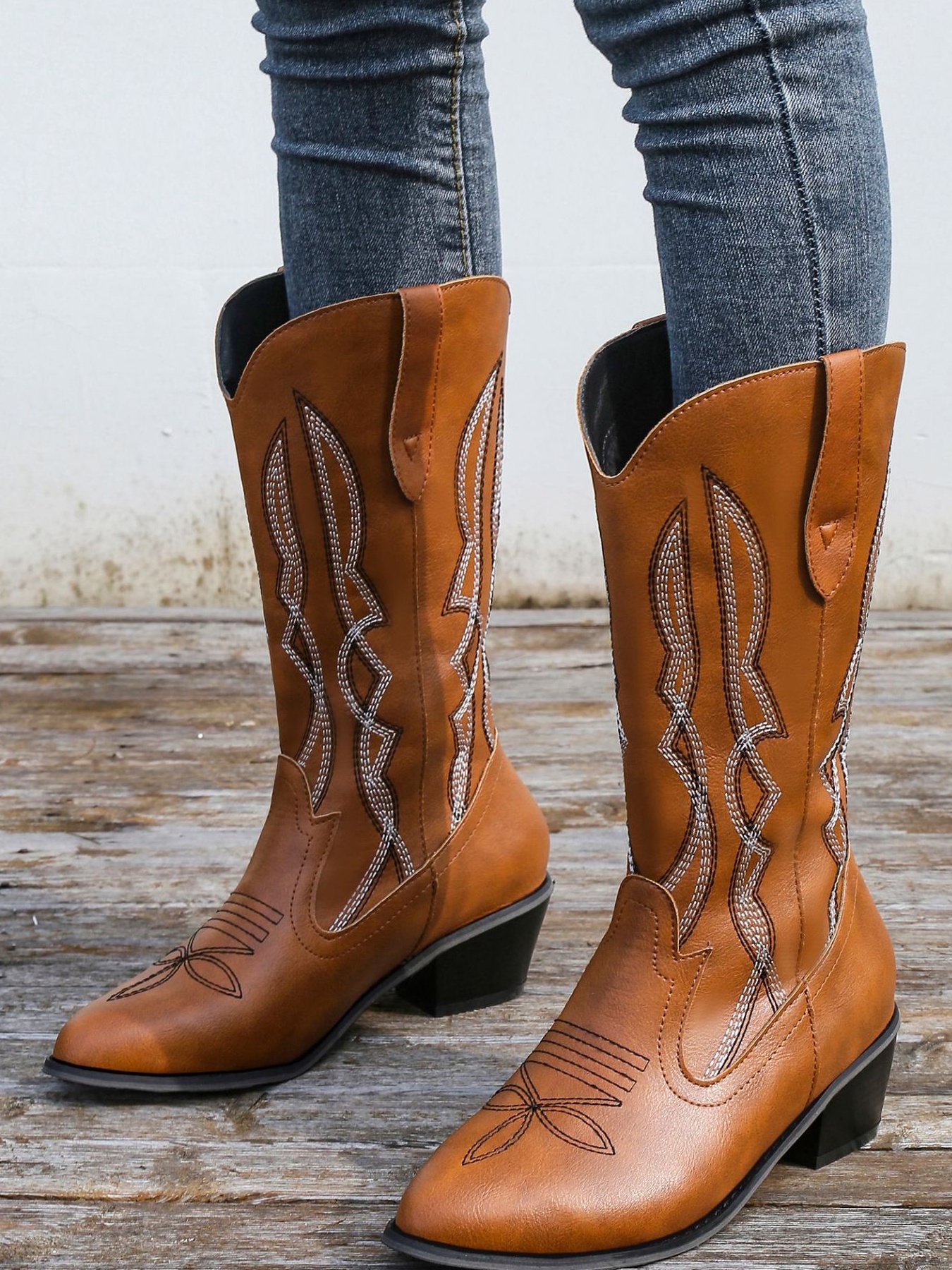 Western Embroidered Cowgirl Boots