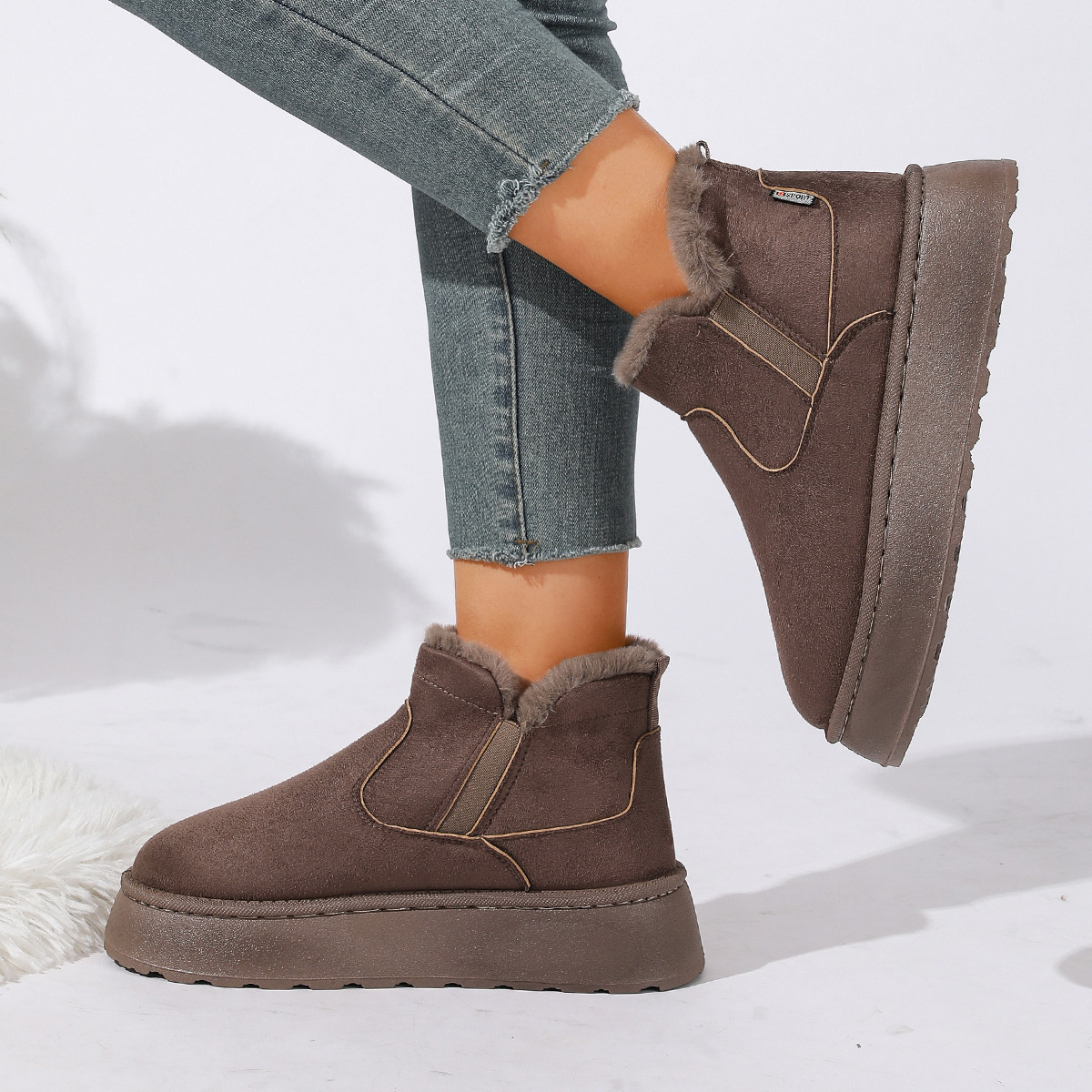 Round Toe Platform Boots