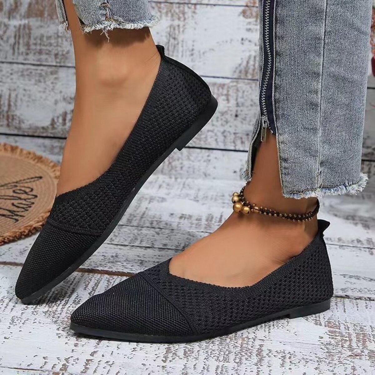 Point Toe Flats Slip-Ons