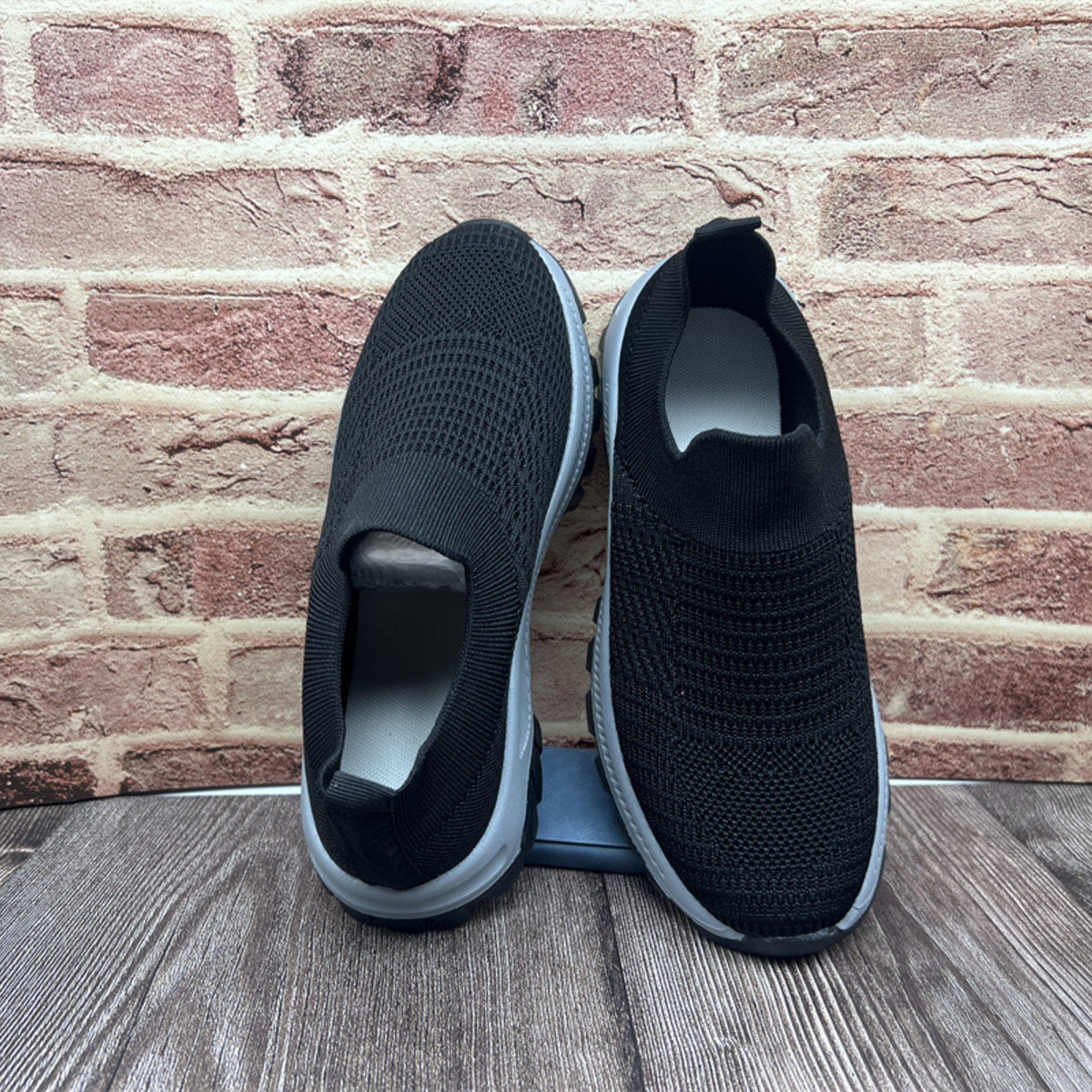 Round Toe Mesh Slip-Ons