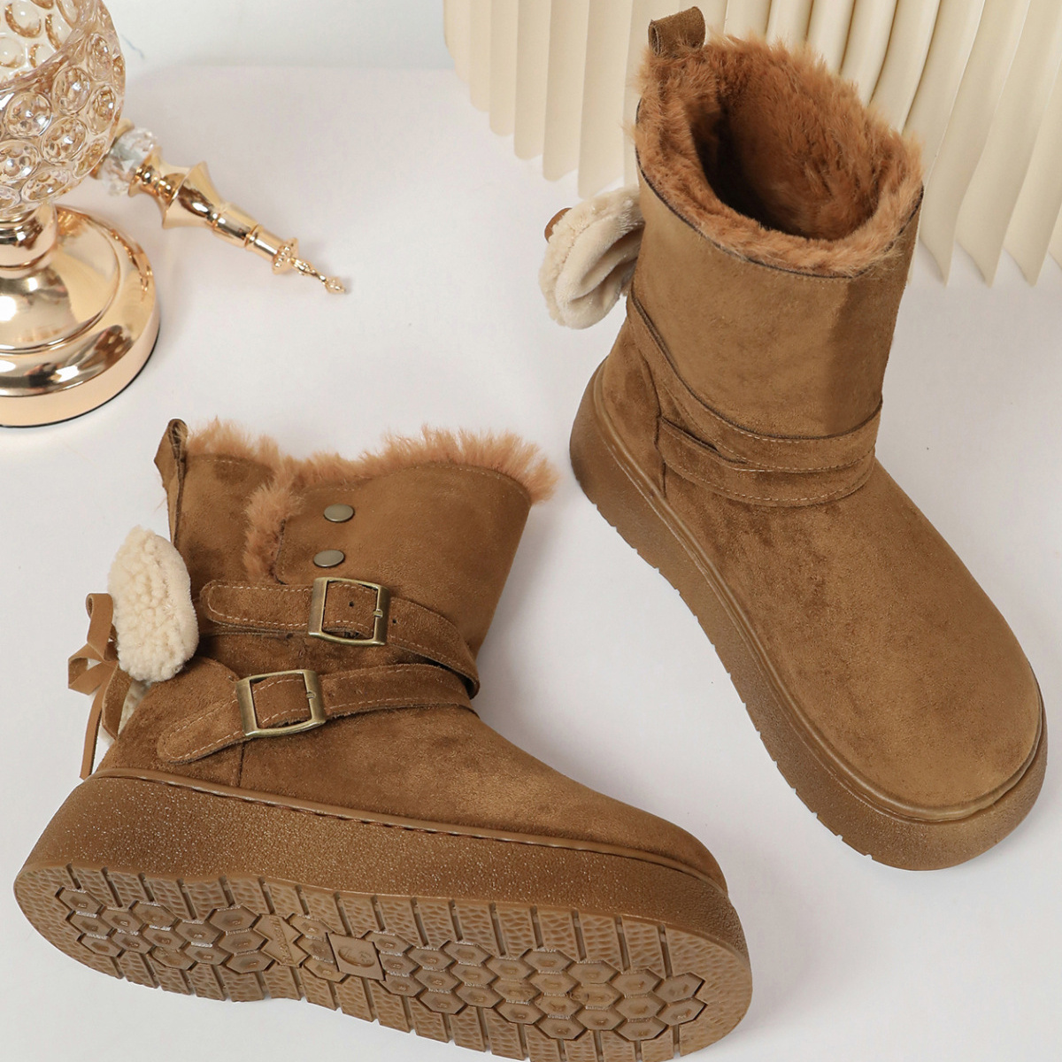 Round Toe Platform Boots