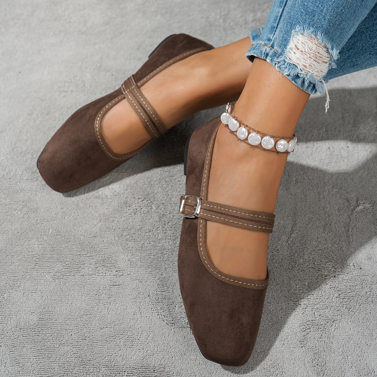 Square Toe Slip-Ons