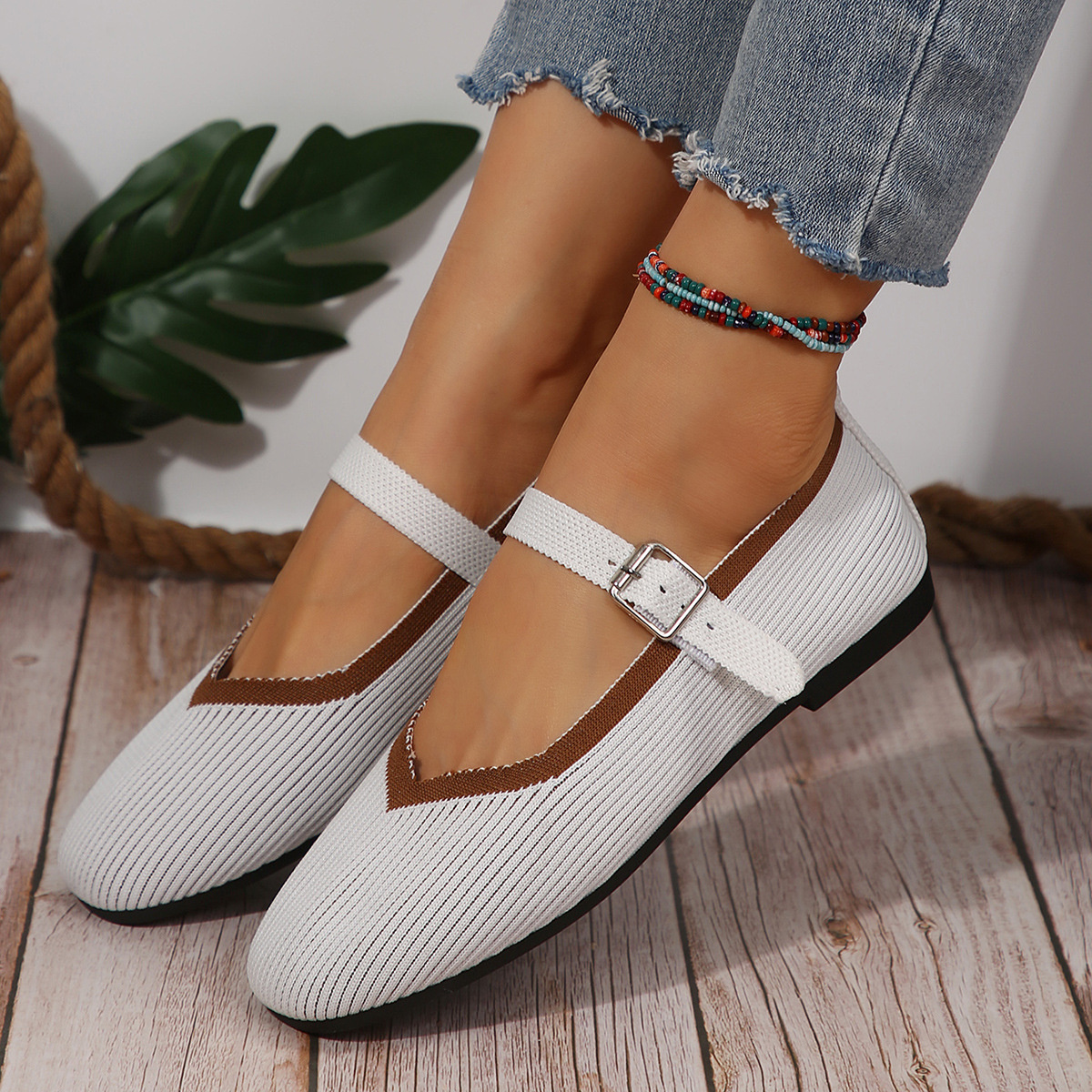 Round Toe Mesh Slip-Ons