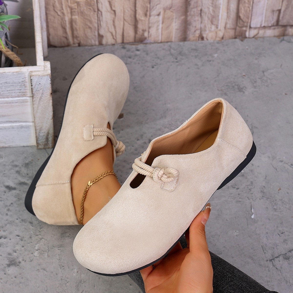 Round Toe Slip-Ons