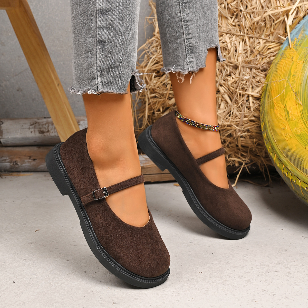 Round Toe Slip-Ons