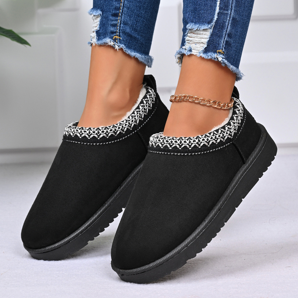Round Toe Platform Ankle Boots