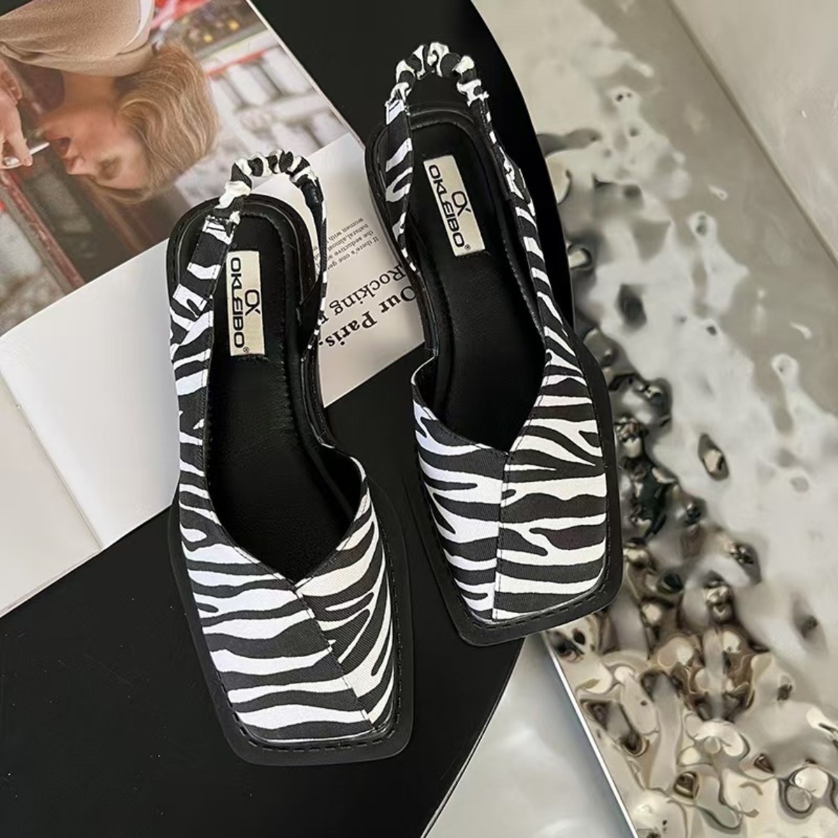 Square Toe Flats Sandals