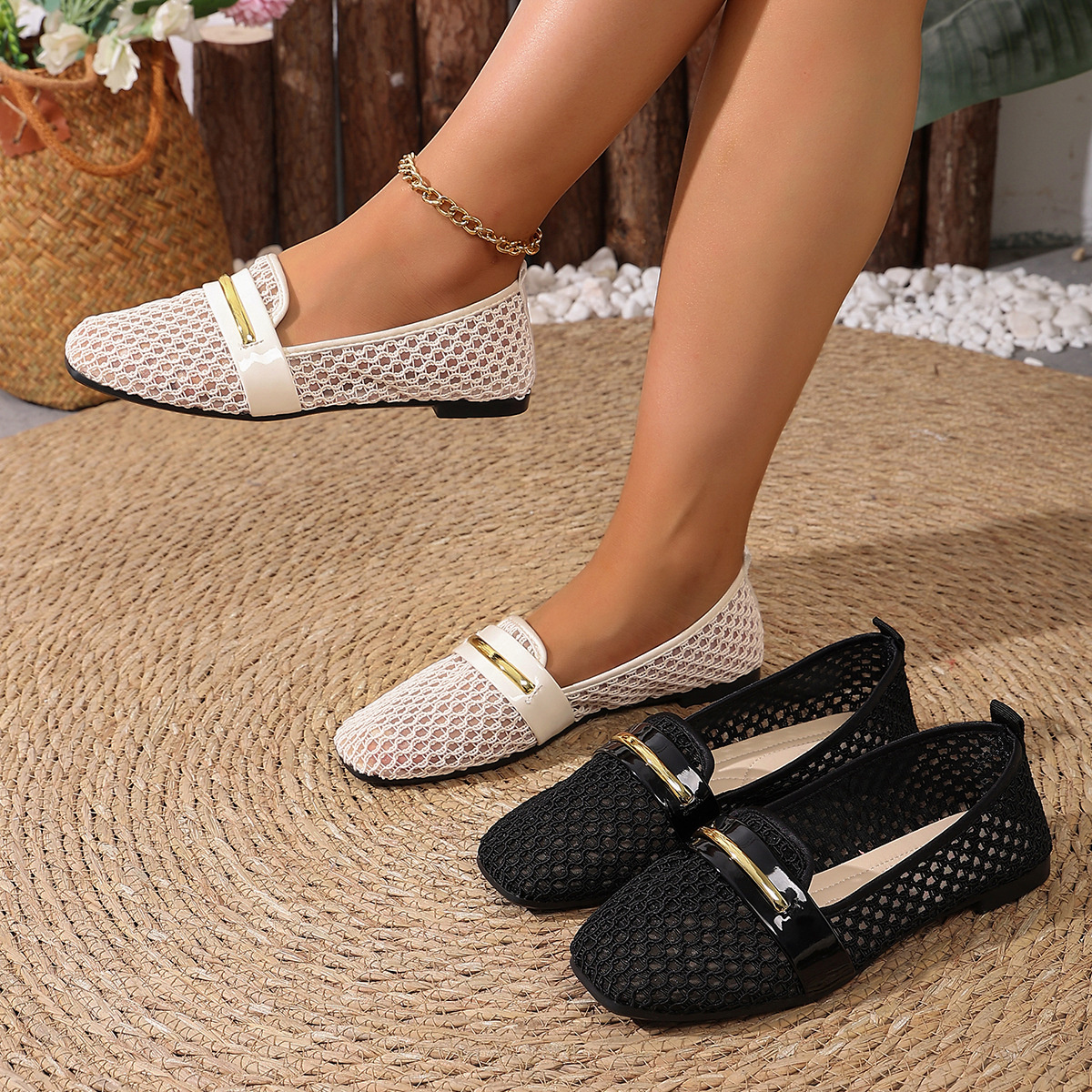 Square Toe Slip-Ons