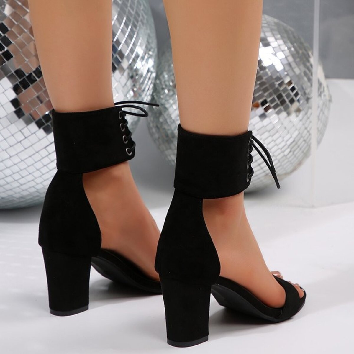 Open Toe Block Heels Sandals