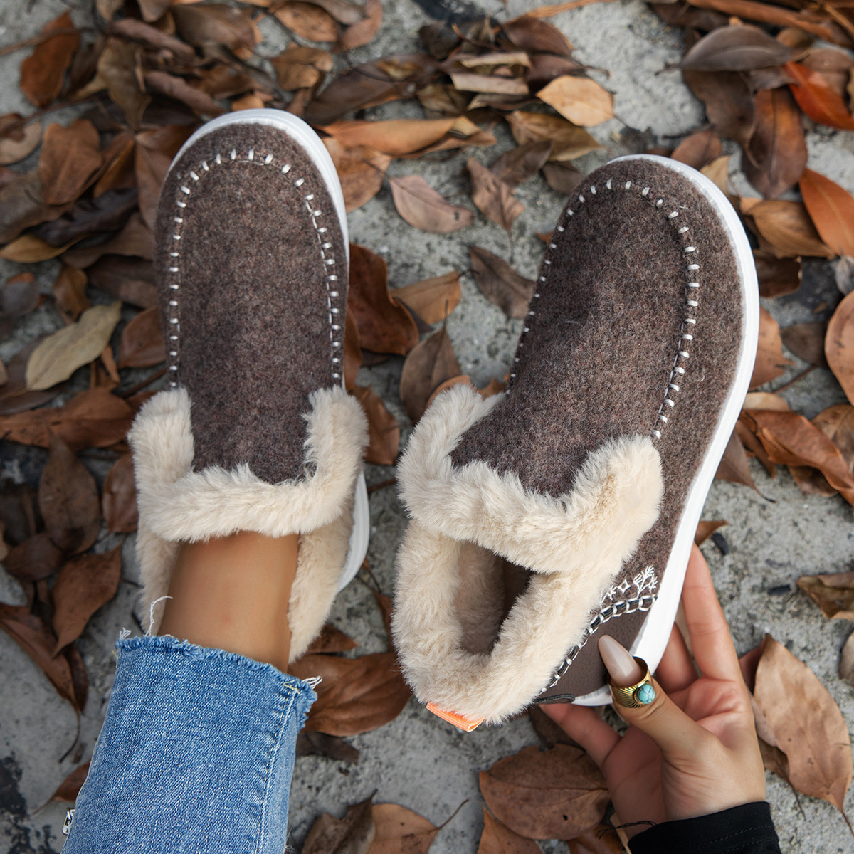 Round Toe Winter Ankle Boots