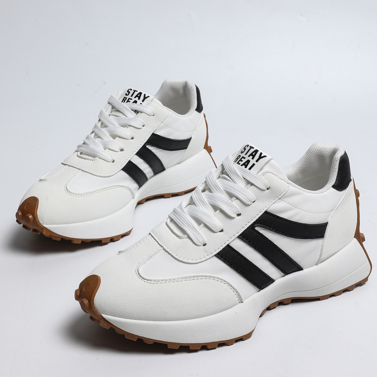 Round Toe Lace Up Sneakers